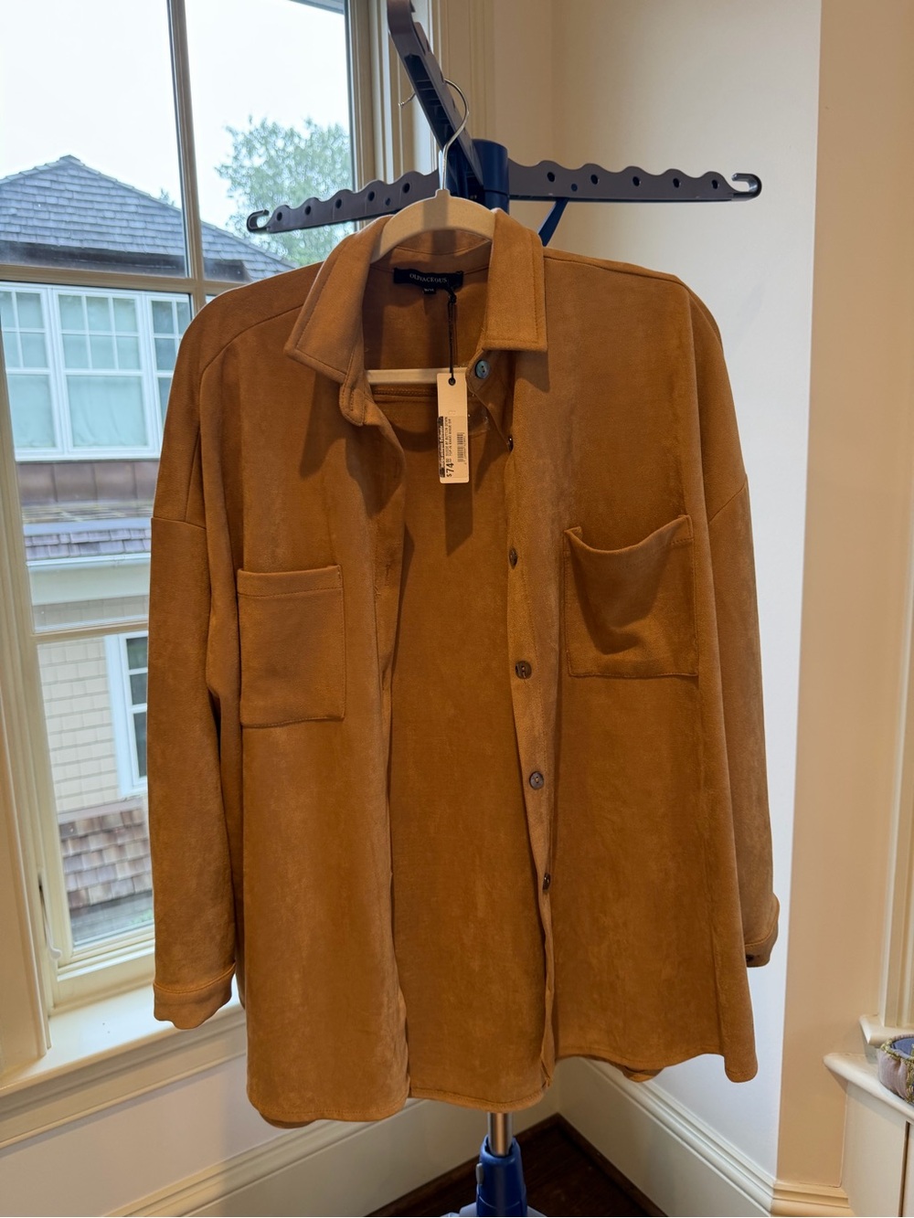 Olivaceous Chestnut Brown suede Jacket